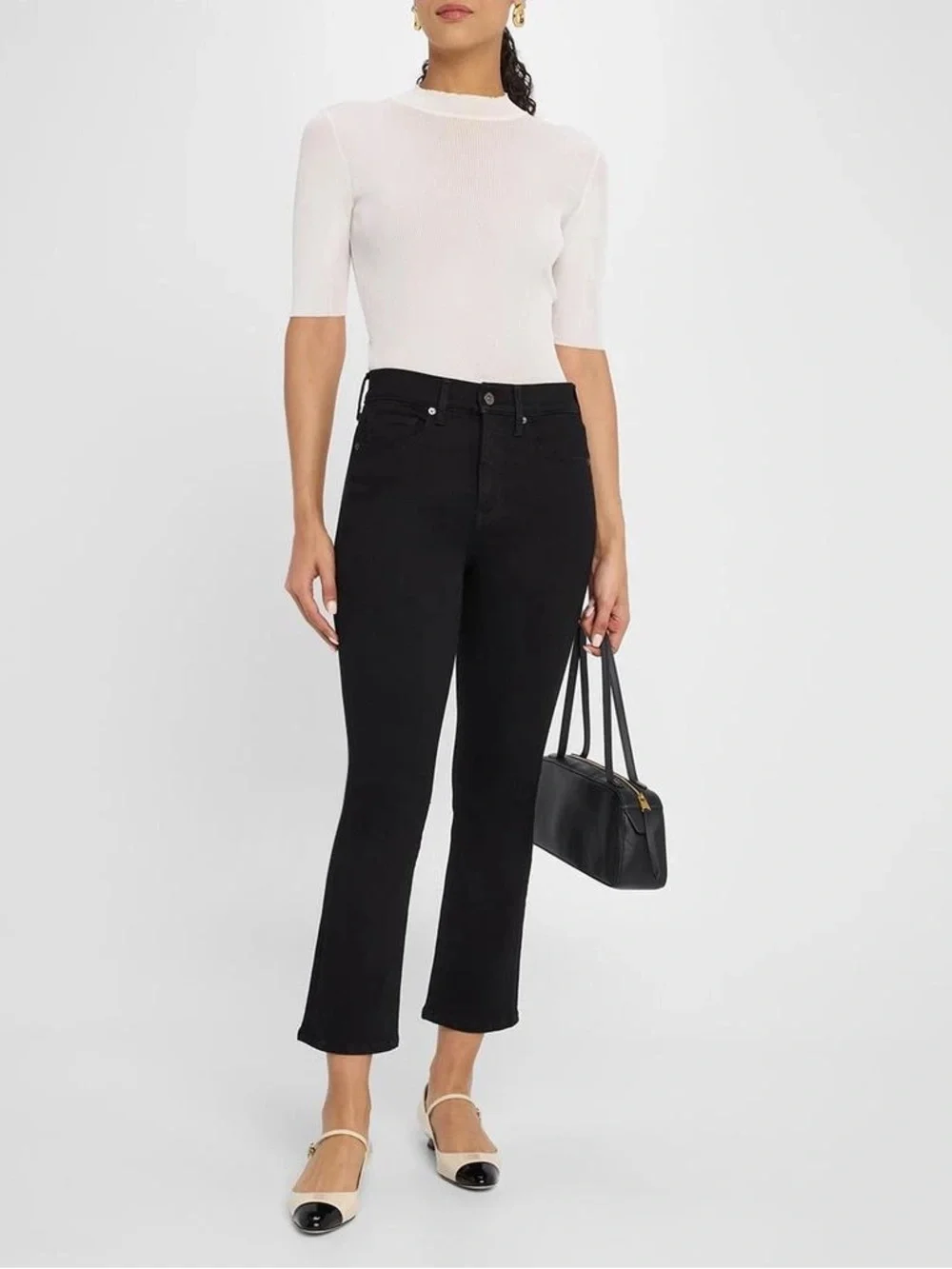 💞Veronica Beard Carly Kick Flare High Rise • Wash Dark Ink (Wash Black) • Sz 28